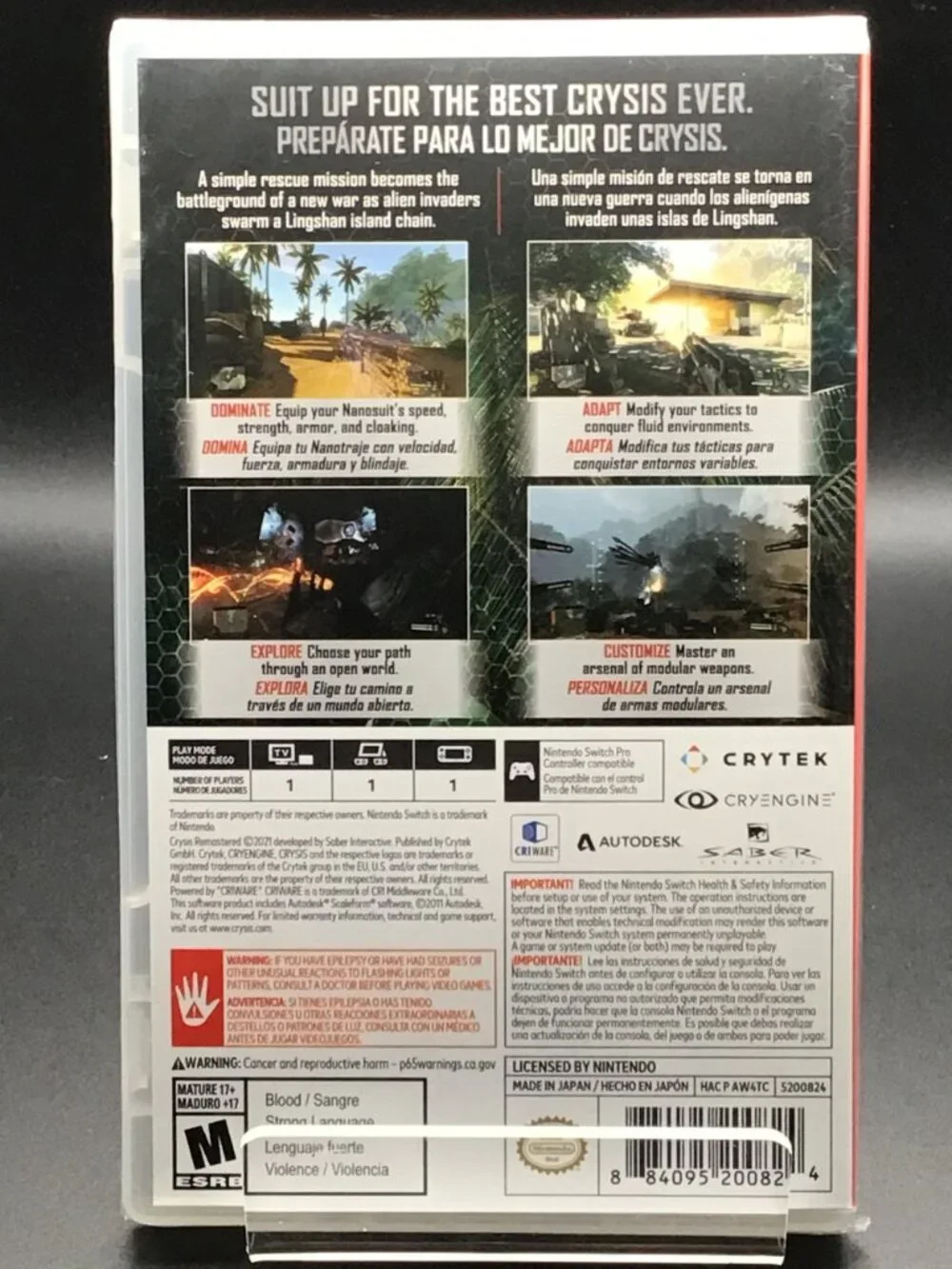 Crysis Remastered Nintendo Switch New Sealed Case Fresh First-Person Shooter FPS